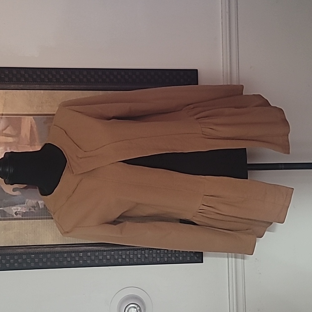 Women's Ruffle Hem Open Front Jacket Sz M